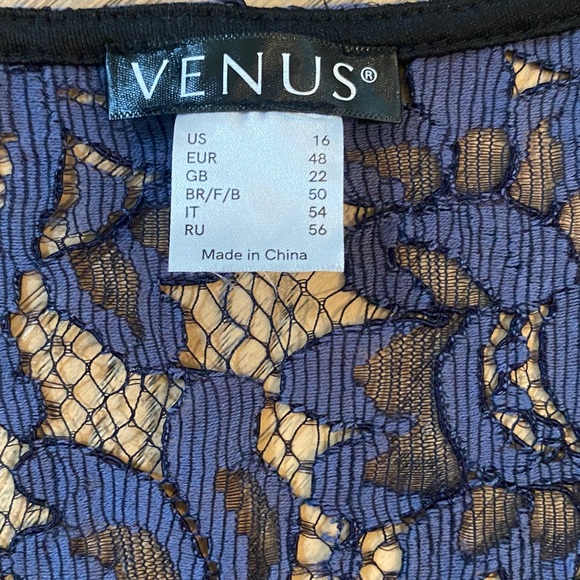 Venus Blue Lace Cocktail dress - Picture 4 of 5
